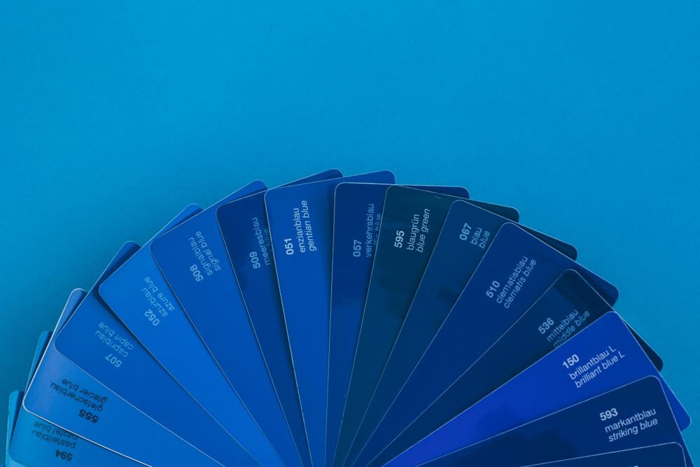 Blue swatches