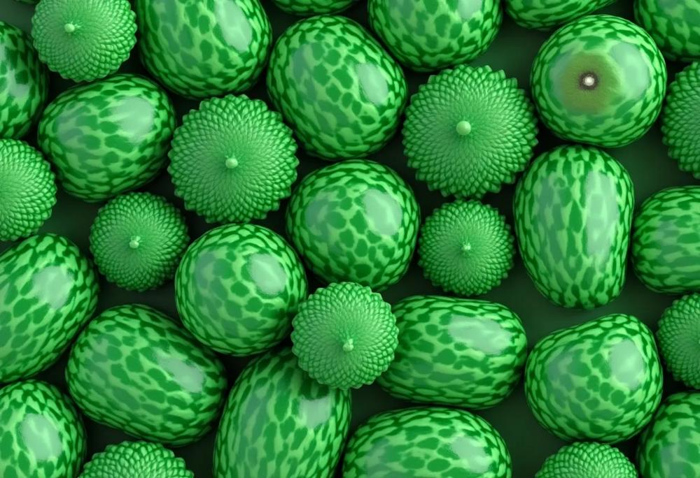 Green objects