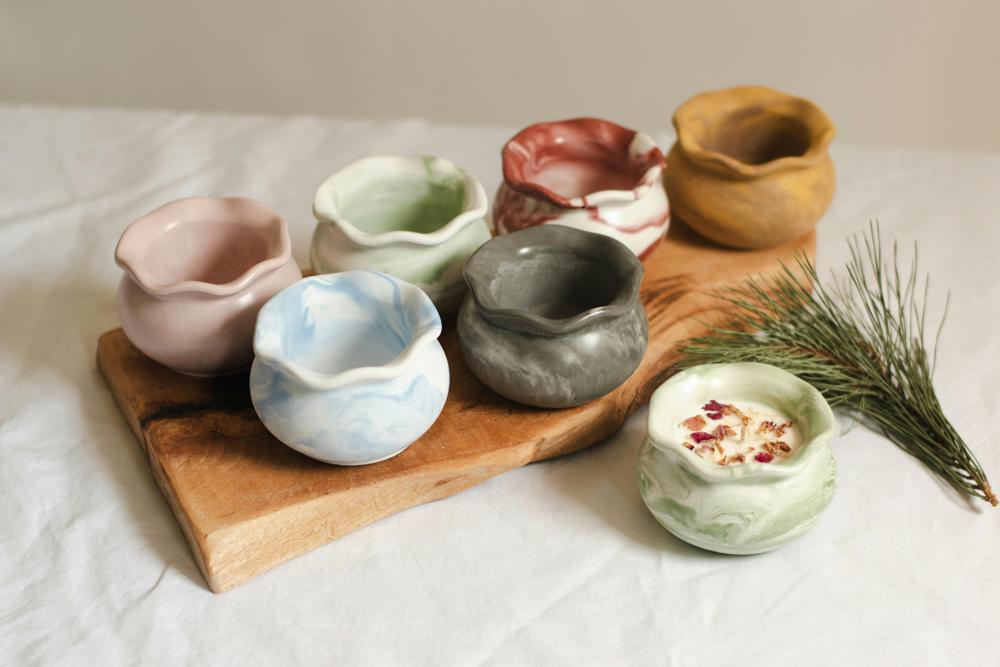colorful vases