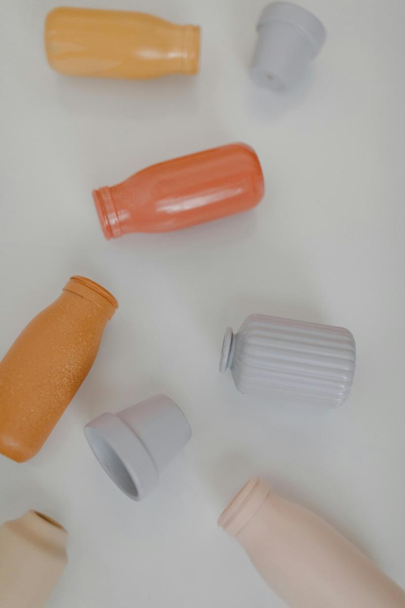colorful vases