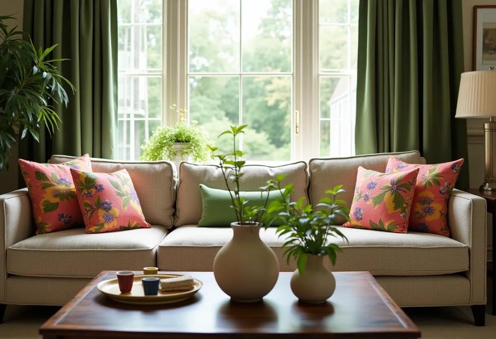 floral living room