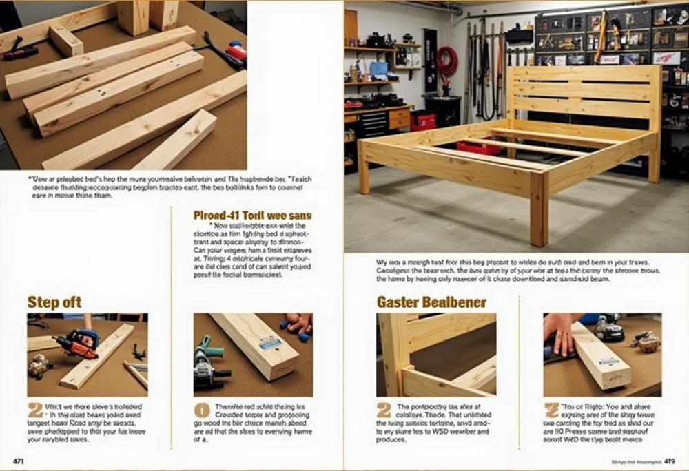 wooden bed