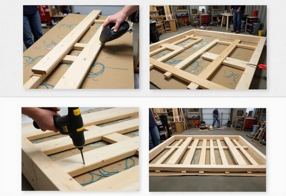 wooden bed